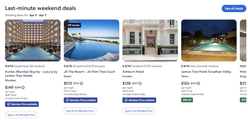Expedia, a travel tech company