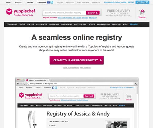 With Navigation screenshot from the original page of the website with navigation