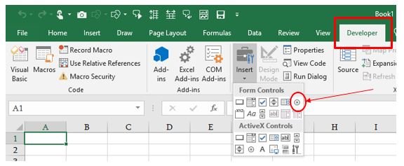 Formatting the radio buttons